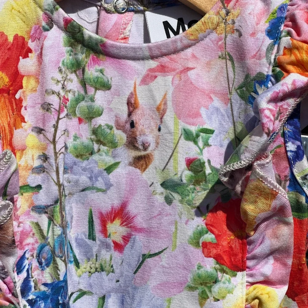Molo Fallon Hide And Seek Animals Printed Romper